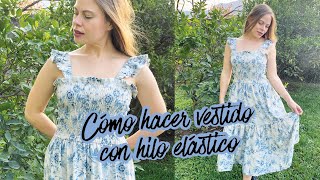 Hice un vestido con hilo elástico  COSTURA FáCIL [upl. by Sproul14]