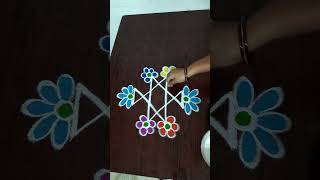 Gorgeous Puratasi Madham Flower Rangoli Design [upl. by Philander]