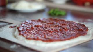 How to make a pizza  sauce  dough Weber Q100 Grill [upl. by Marijo]