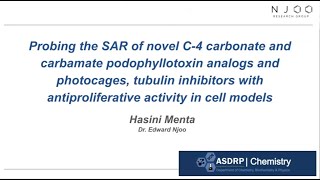 Novel C4 carbonate podophyllotoxin analogs and photocages tubulin inhibitors with cancer activity [upl. by Nordna225]