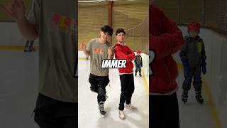 SO BREMST MAN BEIM EISLAUFEN⛸️🏒Wer muss umbedingt bremsen lernen😂 kaishorts eislaufen [upl. by Cavallaro]