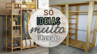 25 IDEIAS DE GUARDA ROUPA DE PALLET  GUARDA ROUPA MINIMALISTA  PALLETS FURNITURE  JOSEANE SILVA [upl. by Gower]