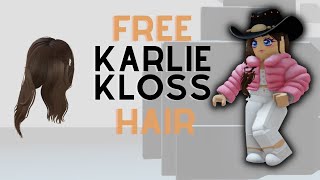 FREE KARLIE KLOSS HAIR👩‍🦳 ROBLOX ÜCRETSİZ KARLIE KLOSS SAÇI 🐝AYŞEM ECE ARI [upl. by Eonak722]