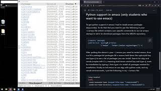 Install and configure python support in emacs [upl. by Ydnac]