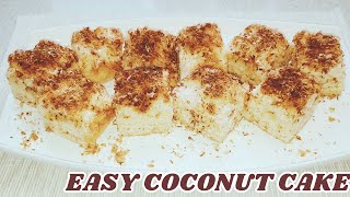 Easy Coconut Cake Recipe  SUPER MOIST COCONUT CAKE  No Butter No Oil [upl. by Adnuahsal]