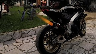 Aprilia RSV4 Factory with Akrapovic exhaust without db killer [upl. by Irrac]