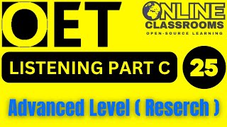 oet listening sample  part C  OET 20 Online Classroom [upl. by Neenahs]