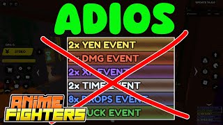 😱ADIOS EVENTOS EN ANIME FIGHTERS SIMULATOR ROBLOX [upl. by Ayak]