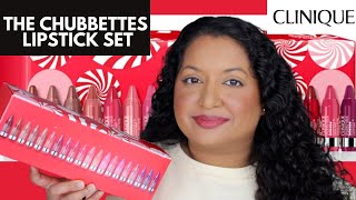 Clinique The Chubbettes Lipstick Set Review amp Swatches [upl. by Jacquenette]