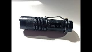 SOLARAY MINIPRO 1 300 Lumens Tactical LED Flashlight Unboxing amp Review [upl. by Gaskill]