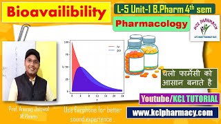 Bioavailibility  L5 Unit1 Pharmacology 4th sem  By Anurag Jaiswal [upl. by Goldina]