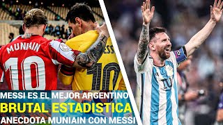 BRUTAL ESTADISTICA de Messi DEMUESTRA que es MEJOR de Argentina en la ERA SCALONI  Anecdota Muniain [upl. by Euqinotna]