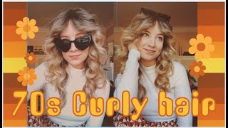 70s curly hair tutorial  Stevie Nicks amp Farrah Fawcett love child inspired lol [upl. by Riordan61]