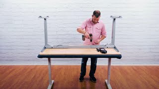 Assembling an UPLIFT Desk in Seven Minutes Timed [upl. by Yatnuahc]