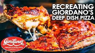 Making GIORDANOS Deep Dish CHICAGO STYLE Pizza [upl. by Sukey]