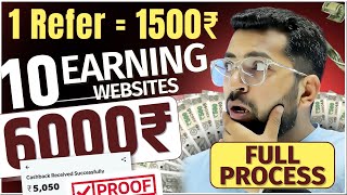 1 Refer  1500₹ 😱 Real Refer Earning websites in india  100 Working with Proof  Online Kamaye💰 [upl. by Lyndon]