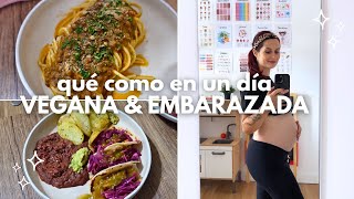 qué como en un día embarazada amp vegana 🌱 todo sobre mi 2do trimestre [upl. by Medlin]