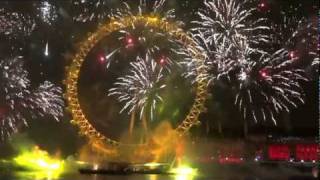 London Fireworks 2012 New Year Eve Live HD [upl. by Banyaz880]