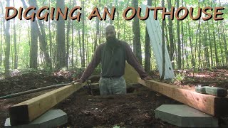 Off Grid Cabin Build  Oh I Play The Musical Beats While Building outhouse [upl. by Clea723]