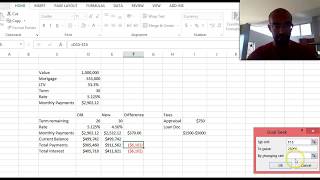 Should I Refinance my Home Mortgage Excel Walkthrough  DIY Example [upl. by Mueller]