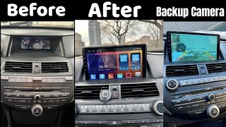 honda accord radio upgrade car play and backup camera install 2008  2012 [upl. by Alfred646]