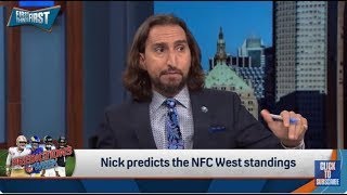 FIRST THINGS FIRST  Nick Wright PREDICTS Rams OVER 49ers To WIN NFC West  NFL [upl. by Finny]