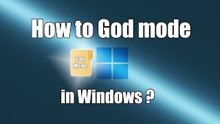 How to god mode in windows Create your own god mode folder [upl. by Cleve]