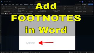 How to ADD FOOTNOTES in Microsoft Word Easy Method [upl. by Aleicarg]