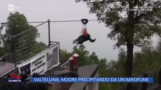 Valtellina muore precipitando da unaerofune  La Vita in diretta 06052024 [upl. by Heti586]