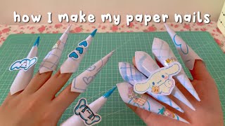 The ✨popular girls✨ nails at school  paper nails DIY tutorial 💅🏻 [upl. by Jeremy976]