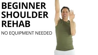 Beginner Shoulder Rehab Exercises for Scapular Stabilization and Rotator Cuff NO EQUIPMENT [upl. by Inoliel386]