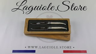 Laguiole en Aubrac Table Knives Oyster Shells  Set of 2 [upl. by Dietsche107]