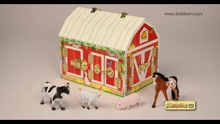 Melissa amp Doug Wooden Latches Barn amp 4 Play Animal Figures Unbox and fun  For kids  Kiddiestv [upl. by Paxton]