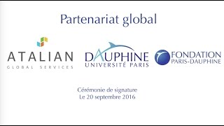 Partenariat global avec le groupe ATALIAN et luniversité ParisDauphine [upl. by Assila]