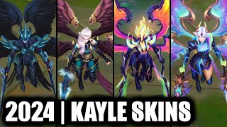 ALL KAYLE SKINS SPOTLIGHT 2024  League of Legends [upl. by Yseulta]