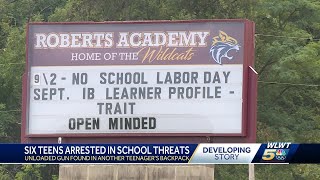 Police 6 teenagers arrested in connection to threats made to Cincinnati schools [upl. by Ahtekahs]