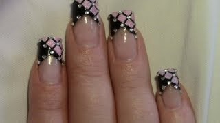 Rosa Glitter Strass Party Nail Art Design Tutorial  Nageldesign selber machen  Nägel lackieren [upl. by Couhp]