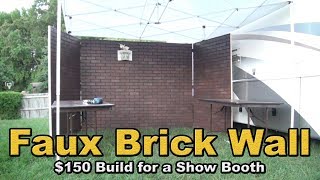 Faux Brick Wall for a show booth DIY [upl. by Zuckerman]