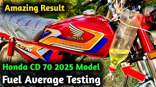 Honda CD 70 2025 Model Fuel Average Testing  New Bike Live Fuel Average testing [upl. by Imis]