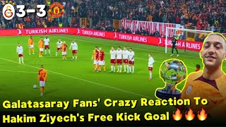 Galatasaray Fans Crazy Reaction To Hakim Ziyechs Free Kick Goal 🔥 [upl. by Shel]