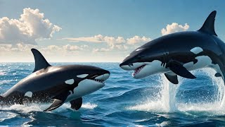 Orca vs Shark Battle of the Apex Predators in the Ocean Orca Shark OceanPredators KillerWhale [upl. by Eednar726]