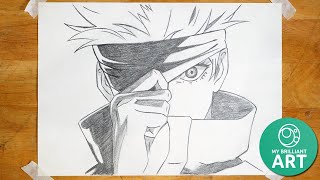 How To Draw GOJO SATORU  Anime Drawing Tutorial Easy Step by Step [upl. by Risley]