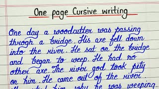 Cursive writing  One page cursive english writing practice [upl. by Ymirej14]