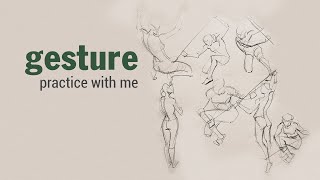 practice gesture drawing with me 3 minutes pose G05 [upl. by Mak]