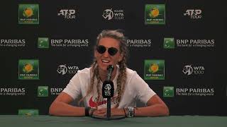 Victoria Azarenka Press Conference Following 2nd Round Win 2022 BNP Paribas Open [upl. by Atidnan444]