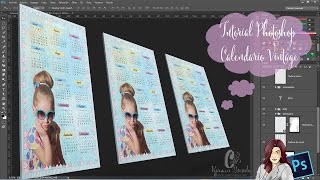 Tutorial Photoshop Calendario vintage en papel mágnetico printable [upl. by Atirma]