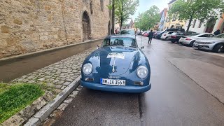 Porsche Oldtimer Eine ganze Strasse mit Porsche vom Röhrl Klassik 2023 in Rothenburg [upl. by Ikkiv728]