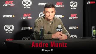 Andre Muniz full UFC Vegas prefight media day interview [upl. by Kcirdnekal]