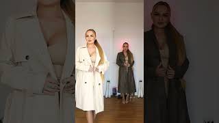 Which coat is nicer fashion style leatherlook leathercoat [upl. by Anivla]