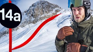 Steilste Piste in Ischgl Über 70 Gefälle Tiefschwarz [upl. by Hedley]